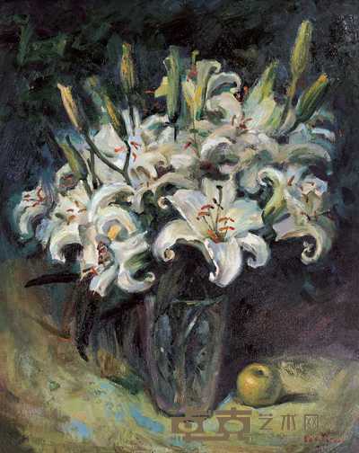 万福堂 百合花 81×65cm